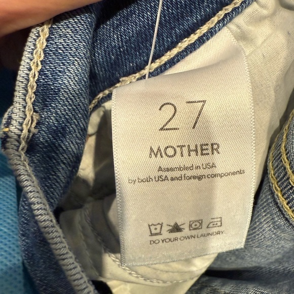 MOTHER NEW Mid Rise Dazzler Ankle Fray in Over the county Line Jeans size 27 - Picture 4 of 14